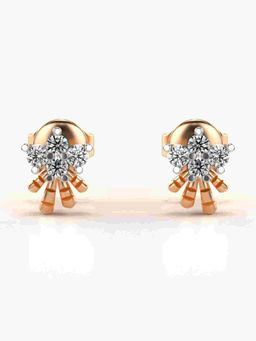 Valanova - Hallmarked 9K Rose Gold and Certified Lab Grown Diamond 0.24cts Stud Earrings