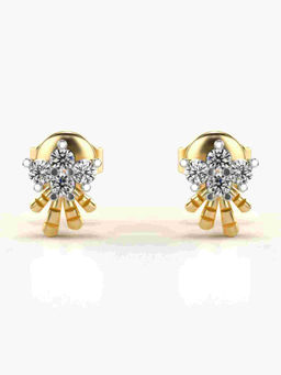 Valanova - Hallmarked 9K Yellow Gold and Certified Lab Grown Diamond 0.24cts Stud Earrings