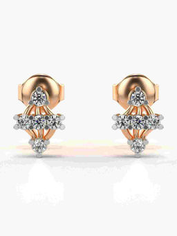Valanova - Hallmarked 9K Rose Gold and Certified Lab Grown Diamond 0.22cts Stud Earrings