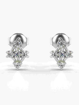 Valanova - Hallmarked 9K White Gold and Certified Lab Grown Diamond 0.22cts Stud Earrings