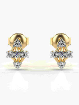 Valanova - Hallmarked 9K Yellow Gold and Certified Lab Grown Diamond 0.22cts Stud Earrings
