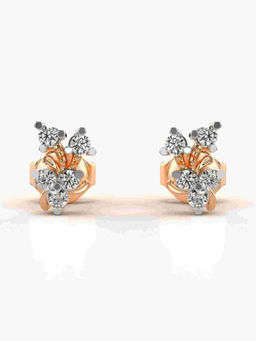 Valanova - Hallmarked 9K Rose Gold and Certified Lab Grown Diamond 0.22cts Stud Earrings