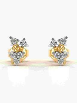 Valanova - Hallmarked 9K Yellow Gold and Certified Lab Grown Diamond 0.22cts Stud Earrings