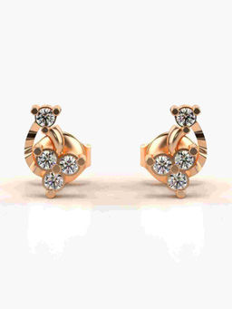Valanova - Hallmarked 9K Rose Gold and Certified Lab Grown Diamond 0.18cts Stud Earrings