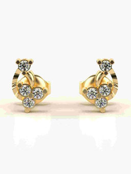 Valanova - Hallmarked 9K Yellow Gold and Certified Lab Grown Diamond 0.18cts Stud Earrings