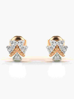 Valanova - Hallmarked 9K Rose Gold and Certified Lab Grown Diamond 0.22cts Stud Earrings