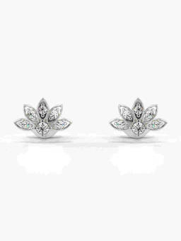 Valanova - Hallmarked 9K White Gold and Certified Lab Grown Diamond 0.19cts Stud Earrings