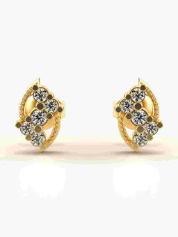 Valanova - Hallmarked 9K Yellow Gold and Certified Lab Grown Diamond 0.24cts Stud Earrings