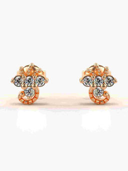 Valanova - Hallmarked 9K Rose Gold and Certified Lab Grown Diamond 0.24cts Stud Earrings