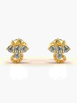 Valanova - Hallmarked 9K Yellow Gold and Certified Lab Grown Diamond 0.24cts Stud Earrings