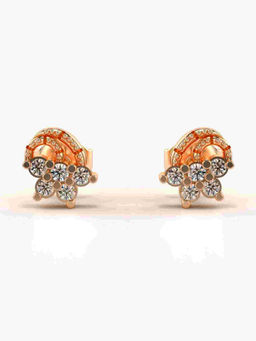 Valanova - Hallmarked 9K Rose Gold and Certified Lab Grown Diamond 0.23cts Stud Earrings