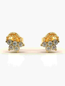 Valanova - Hallmarked 9K Yellow Gold and Certified Lab Grown Diamond 0.23cts Stud Earrings