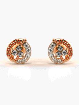 Valanova - Hallmarked 9K Rose Gold and Certified Lab Grown Diamond 0.35cts Stud Earrings