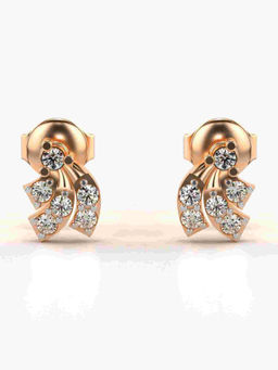 Valanova - Hallmarked 9K Rose Gold and Certified Lab Grown Diamond 0.26cts Stud Earrings