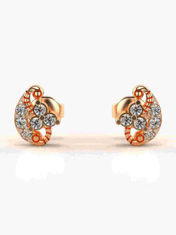 Valanova - Hallmarked 9K Rose Gold and Certified Lab Grown Diamond 0.26cts Stud Earrings