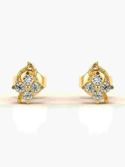 Valanova - Hallmarked 9K Yellow Gold and Certified Lab Grown Diamond 0.18cts Stud Earrings
