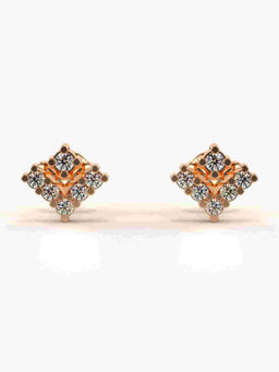 Valanova - Hallmarked 9K Rose Gold and Certified Lab Grown Diamond 0.28cts Stud Earrings