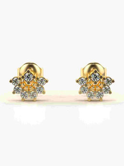 Valanova - Hallmarked 9K Yellow Gold and Certified Lab Grown Diamond 0.32cts Stud Earrings