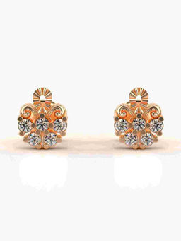 Valanova - Hallmarked 9K Rose Gold and Certified Lab Grown Diamond 0.22cts Stud Earrings