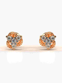 Valanova - Hallmarked 9K Rose Gold and Certified Lab Grown Diamond 0.19cts Stud Earrings