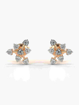 Valanova - Hallmarked 9K Rose Gold and Certified Lab Grown Diamond 0.31cts Stud Earrings