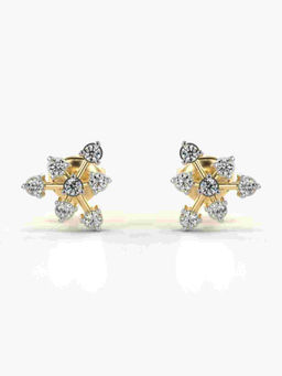 Valanova - Hallmarked 9K Yellow Gold and Certified Lab Grown Diamond 0.31cts Stud Earrings
