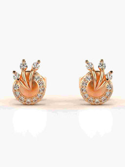 Valanova - Hallmarked 9K Rose Gold and Certified Lab Grown Diamond 0.17cts Stud Earrings