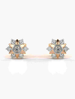 Valanova - Hallmarked 9K Rose Gold and Certified Lab Grown Diamond 0.24cts Stud Earrings