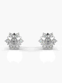 Valanova - Hallmarked 9K White Gold and Certified Lab Grown Diamond 0.24cts Stud Earrings