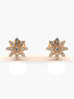 Valanova - Hallmarked 9K Rose Gold and Certified Lab Grown Diamond 0.25cts Stud Earrings