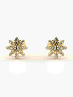 Valanova - Hallmarked 9K Yellow Gold and Certified Lab Grown Diamond 0.25cts Stud Earrings