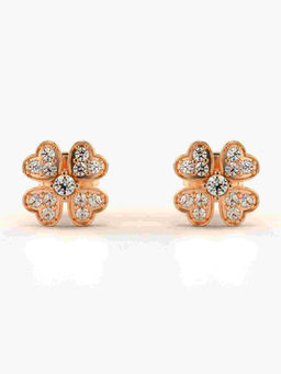 Valanova - Hallmarked 9K Rose Gold and Certified Lab Grown Diamond 0.30cts Stud Earrings