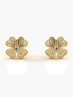 Valanova - Hallmarked 9K Yellow Gold and Certified Lab Grown Diamond 0.30cts Stud Earrings