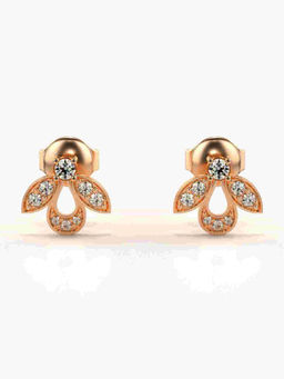Valanova - Hallmarked 9K Rose Gold and Certified Lab Grown Diamond 0.20cts Stud Earrings