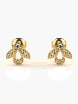 Valanova - Hallmarked 9K Yellow Gold and Certified Lab Grown Diamond 0.20cts Stud Earrings