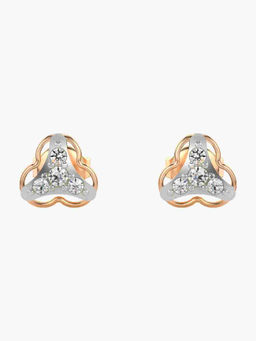 Valanova - Hallmarked 9K Rose Gold and Certified Lab Grown Diamond 0.19cts Stud Earrings