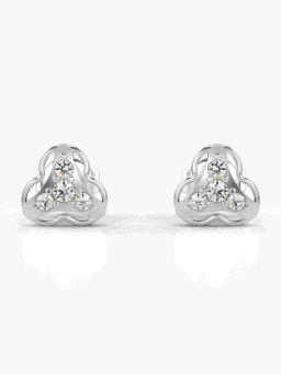 Valanova - Hallmarked 9K White Gold and Certified Lab Grown Diamond 0.19cts Stud Earrings