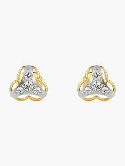 Valanova - Hallmarked 9K Yellow Gold and Certified Lab Grown Diamond 0.19cts Stud Earrings