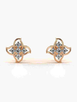 Valanova - Hallmarked 9K Rose Gold and Certified Lab Grown Diamond 0.22cts Stud Earrings