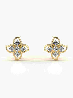 Valanova - Hallmarked 9K Yellow Gold and Certified Lab Grown Diamond 0.22cts Stud Earrings