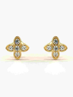 Valanova - Hallmarked 9K Yellow Gold and Certified Lab Grown Diamond 0.36cts Stud Earrings