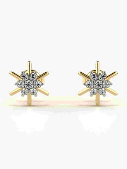 Valanova - Hallmarked 9K Yellow Gold and Certified Lab Grown Diamond 0.21cts Stud Earrings