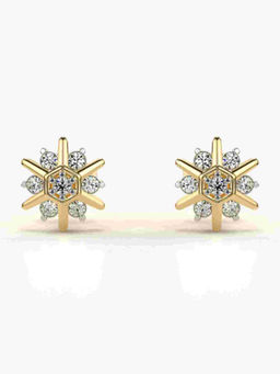 Valanova - Hallmarked 9K Yellow Gold and Certified Lab Grown Diamond 0.27cts Stud Earrings