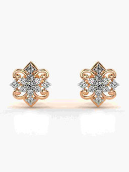 Valanova - Hallmarked 9K Rose Gold and Certified Lab Grown Diamond 0.32cts Stud Earrings