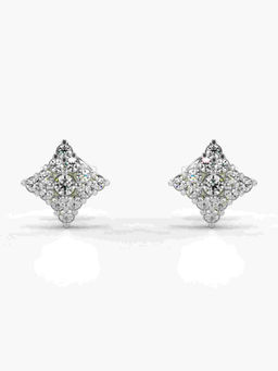 Valanova - Hallmarked 9K White Gold and Certified Lab Grown Diamond 0.42cts Stud Earrings