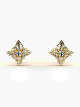 Valanova - Hallmarked 9K Yellow Gold and Certified Lab Grown Diamond 0.42cts Stud Earrings