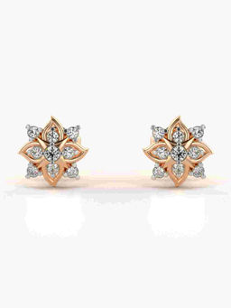 Valanova - Hallmarked 9K Rose Gold and Certified Lab Grown Diamond 0.20cts Stud Earrings