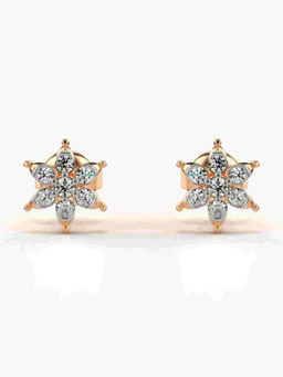 Valanova - Hallmarked 9K Rose Gold and Certified Lab Grown Diamond 0.21cts Stud Earrings