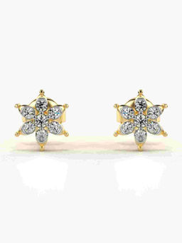 Valanova - Hallmarked 9K Yellow Gold and Certified Lab Grown Diamond 0.21cts Stud Earrings