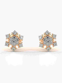 Valanova - Hallmarked 9K Rose Gold and Certified Lab Grown Diamond 0.22cts Stud Earrings